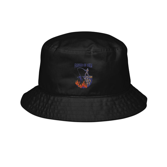 Fisher of Men Bucket Hat — Skeletal Fisherman with Flames