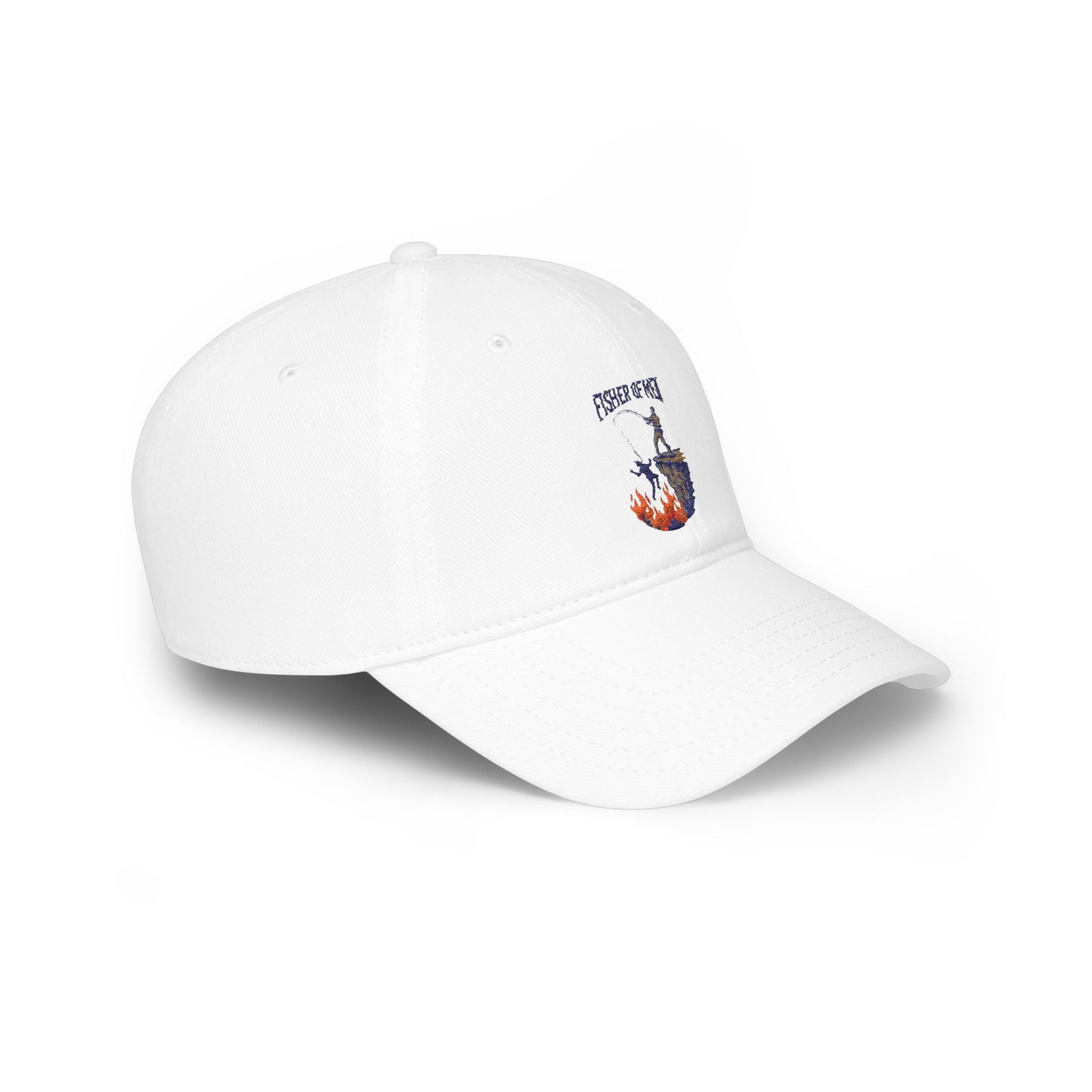 Fishing Dad Low Profile Baseball Cap — 'Fisher of Men' Nautical Embroidered Hat