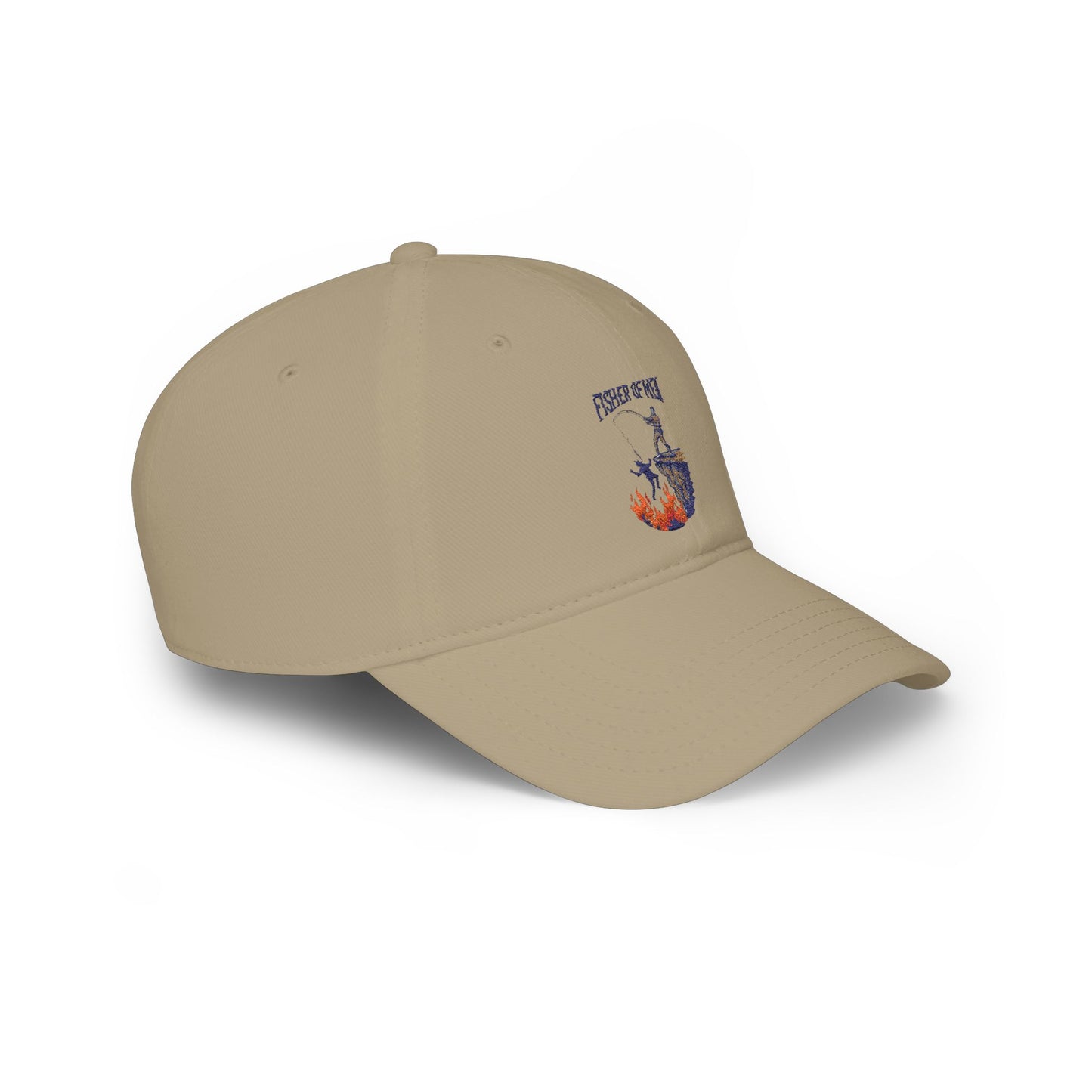 Fishing Dad Low Profile Baseball Cap — 'Fisher of Men' Nautical Embroidered Hat