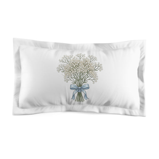 Baby's Breath Bouquet Pillow Sham – Floral Microfiber Decorative Pillowcase