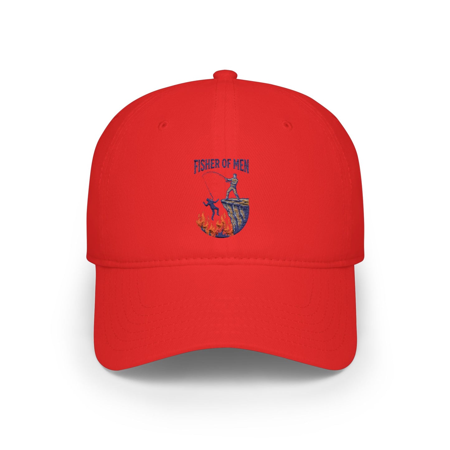 Fishing Dad Low Profile Baseball Cap — 'Fisher of Men' Nautical Embroidered Hat