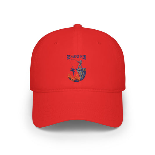 Fishing Dad Low Profile Baseball Cap — 'Fisher of Men' Nautical Embroidered Hat