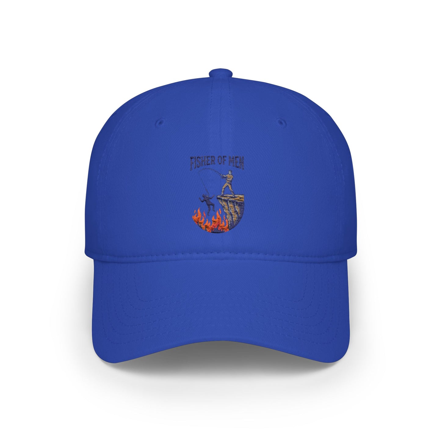 Fishing Dad Low Profile Baseball Cap — 'Fisher of Men' Nautical Embroidered Hat