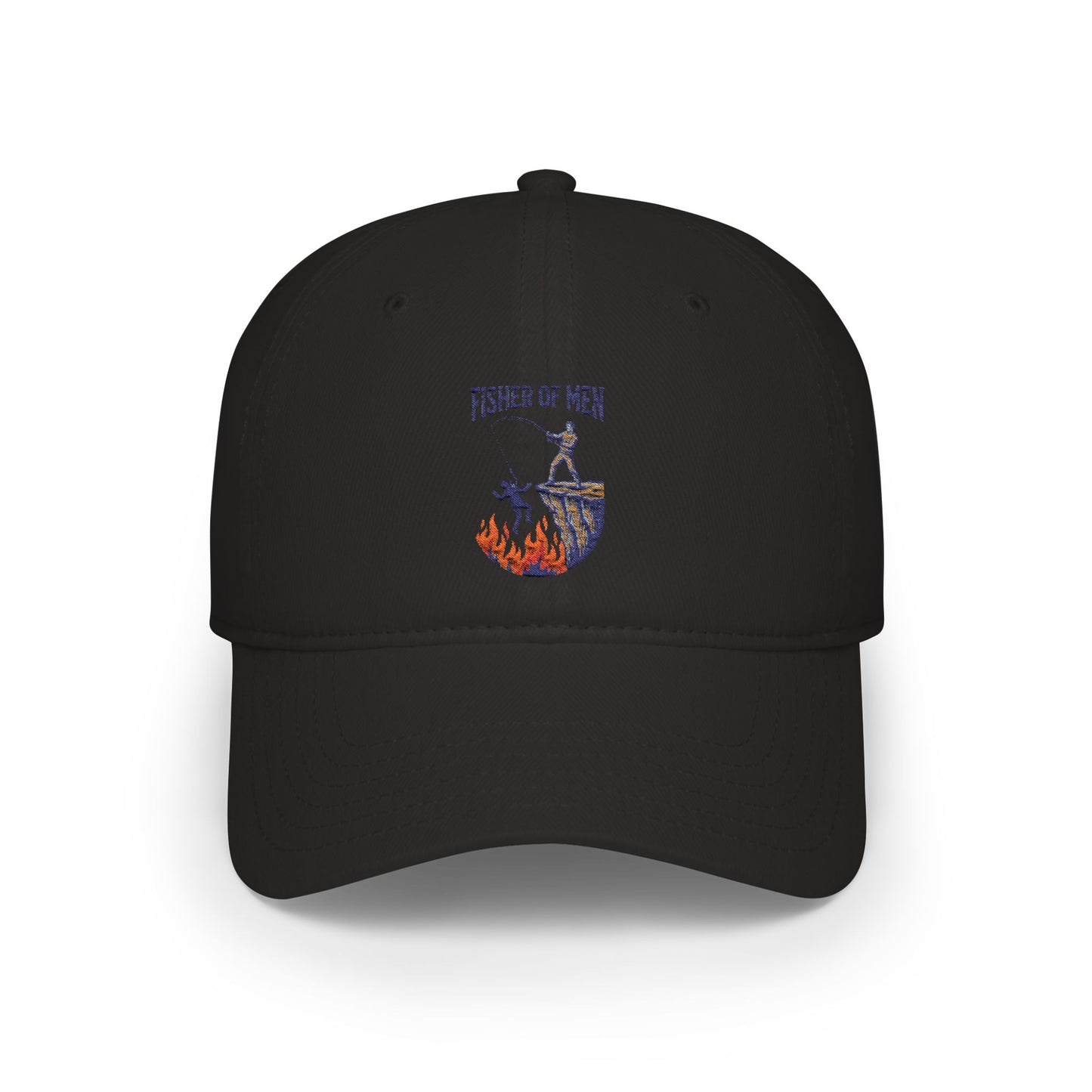 Fishing Dad Low Profile Baseball Cap — 'Fisher of Men' Nautical Embroidered Hat