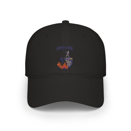 Fishing Dad Low Profile Baseball Cap — 'Fisher of Men' Nautical Embroidered Hat
