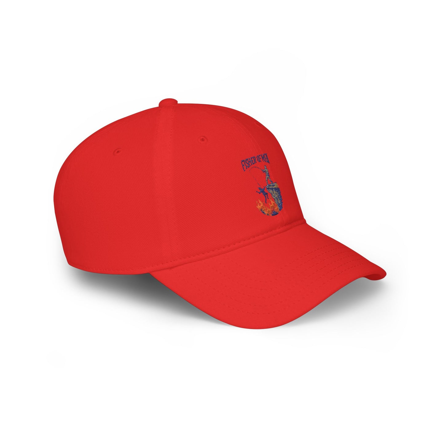 Fishing Dad Low Profile Baseball Cap — 'Fisher of Men' Nautical Embroidered Hat