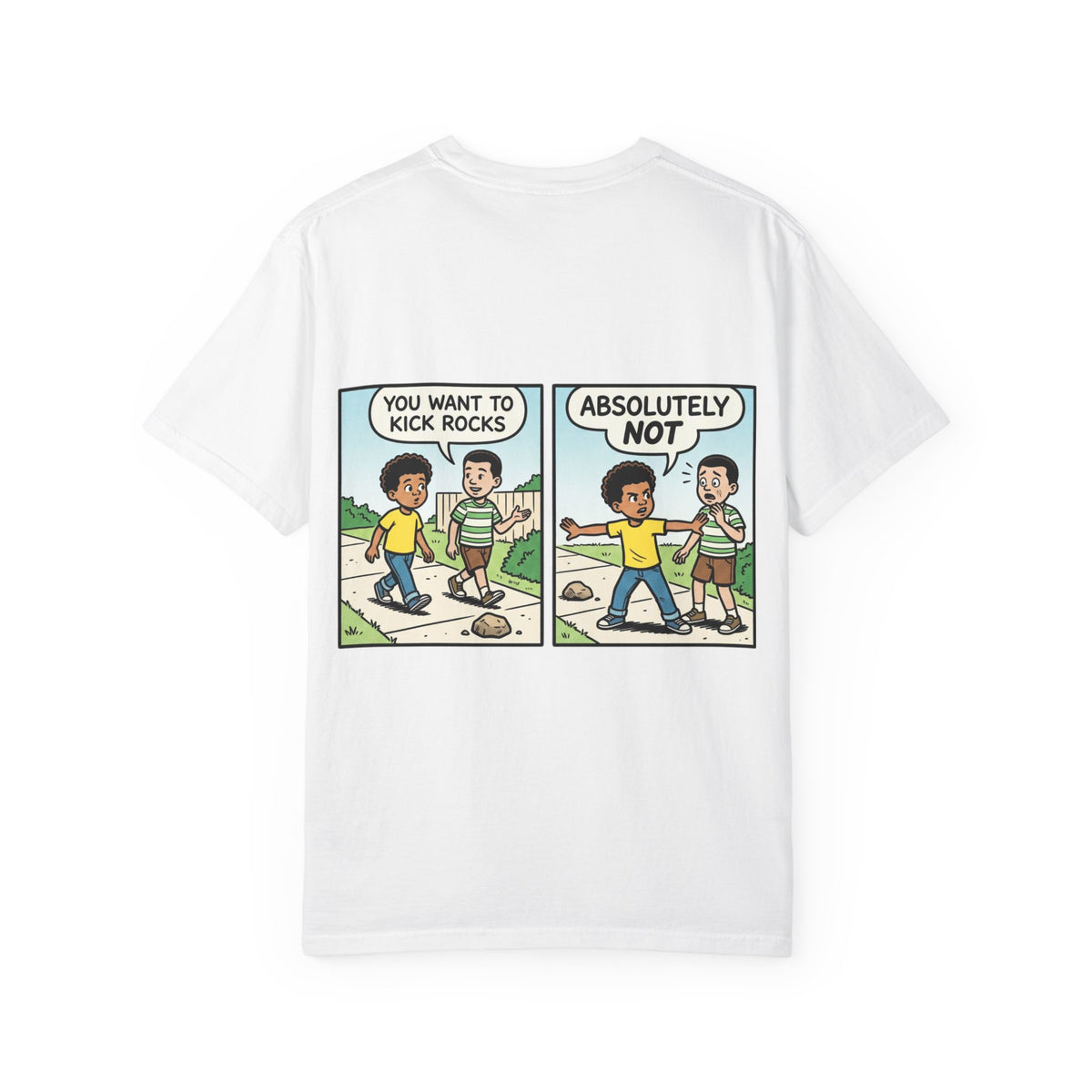 Christian Comic T-Shirt — "The Lord Is My Rock" Humorous Faith Tee