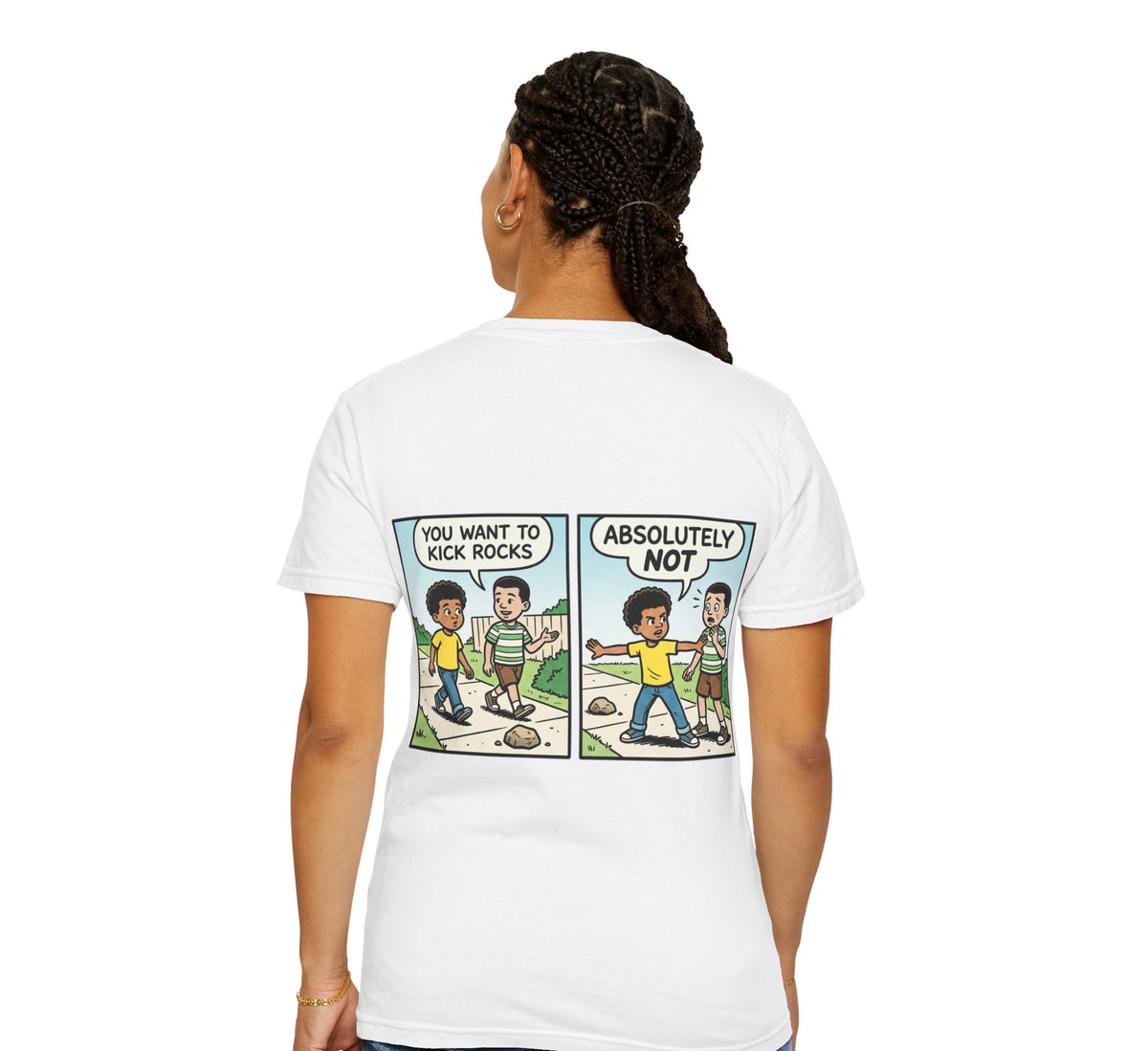 Christian Comic T-Shirt — "The Lord Is My Rock" Humorous Faith Tee